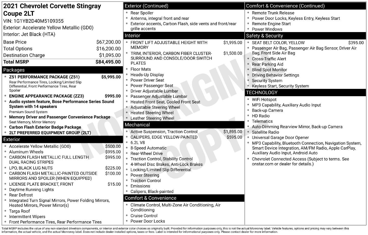2021 Chevrolet Corvette Stingray 2LT