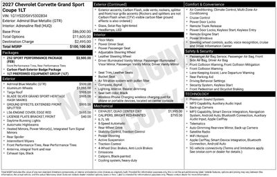2027 Chevrolet Corvette Grand Sport 1LT