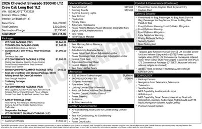 2026 Chevrolet Silverado 3500 HD LTZ DRW