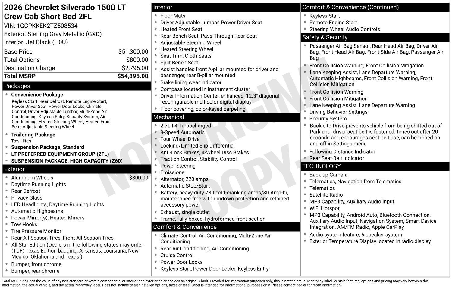 2026 Chevrolet Silverado 1500 LT (2FL)