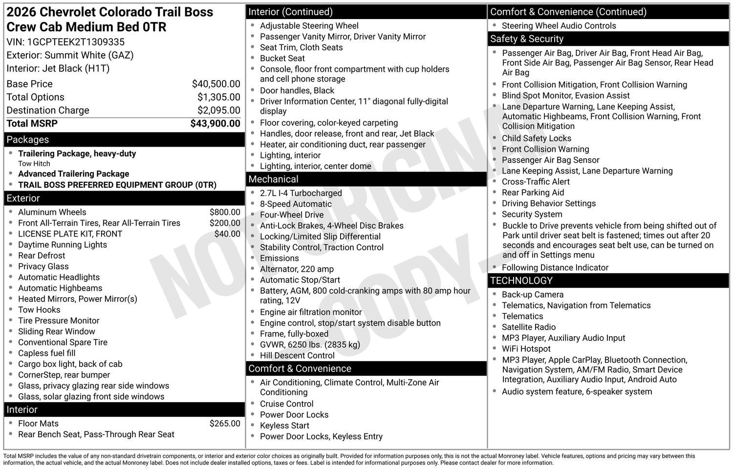 2026 Chevrolet Colorado Trail Boss