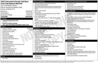 2025 Chevrolet Colorado Trail Boss