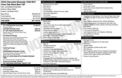 2026 Chevrolet Silverado 1500 RST
