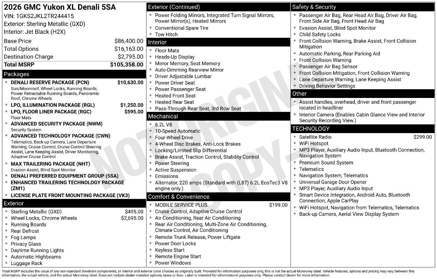 2026 GMC Yukon XL Denali