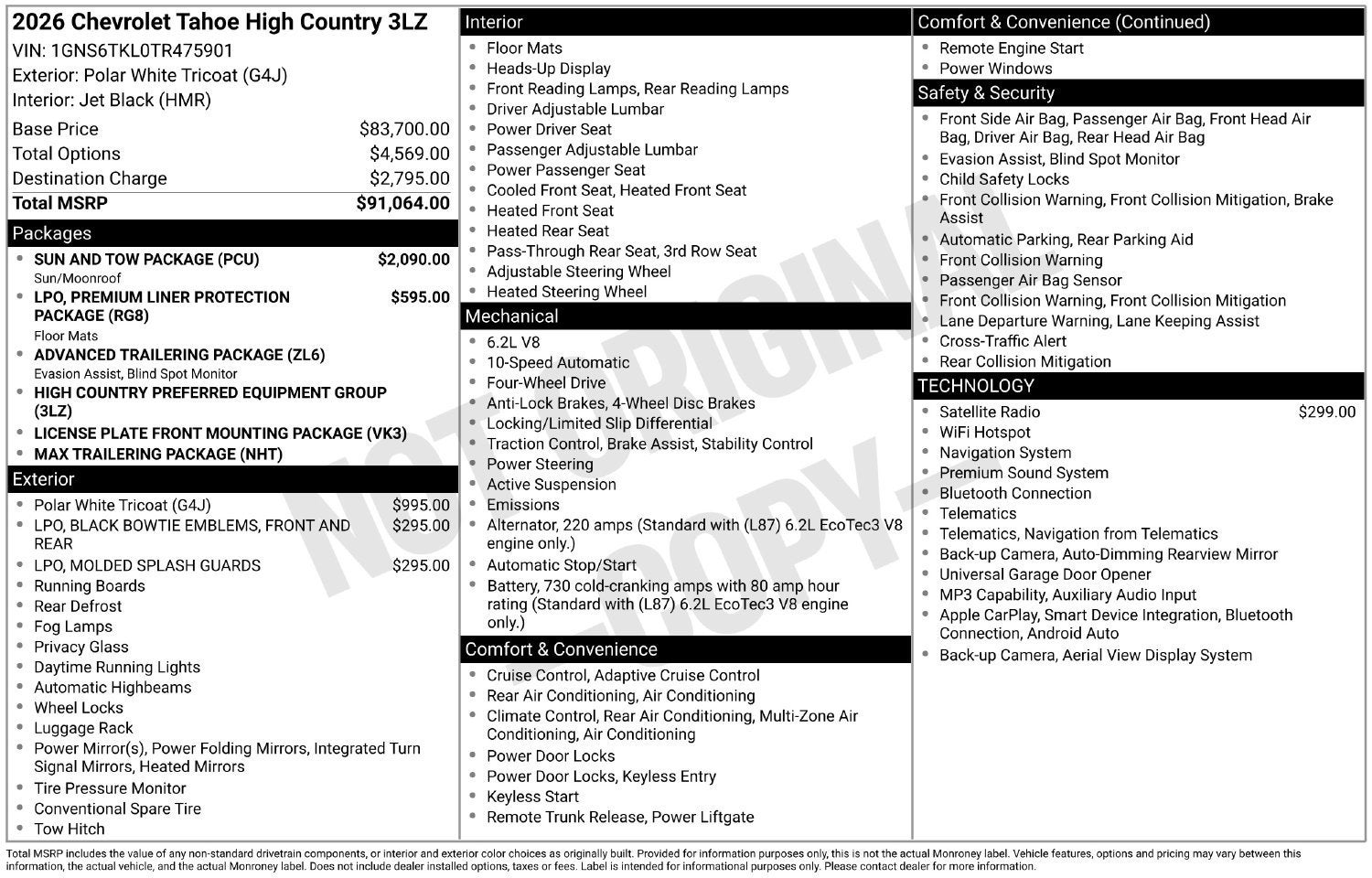 2026 Chevrolet Tahoe High Country