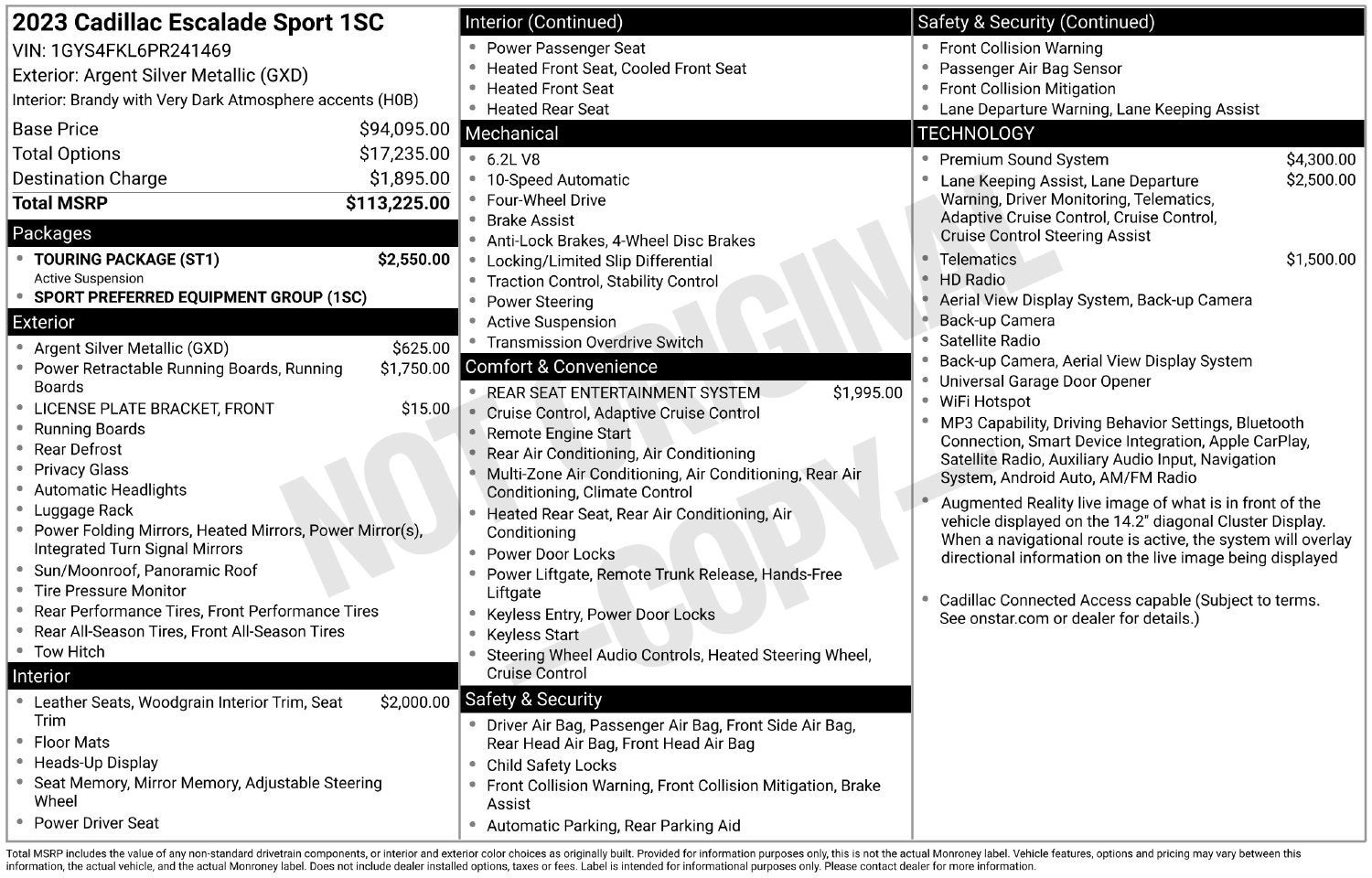 2023 Cadillac Escalade 4WD Sport