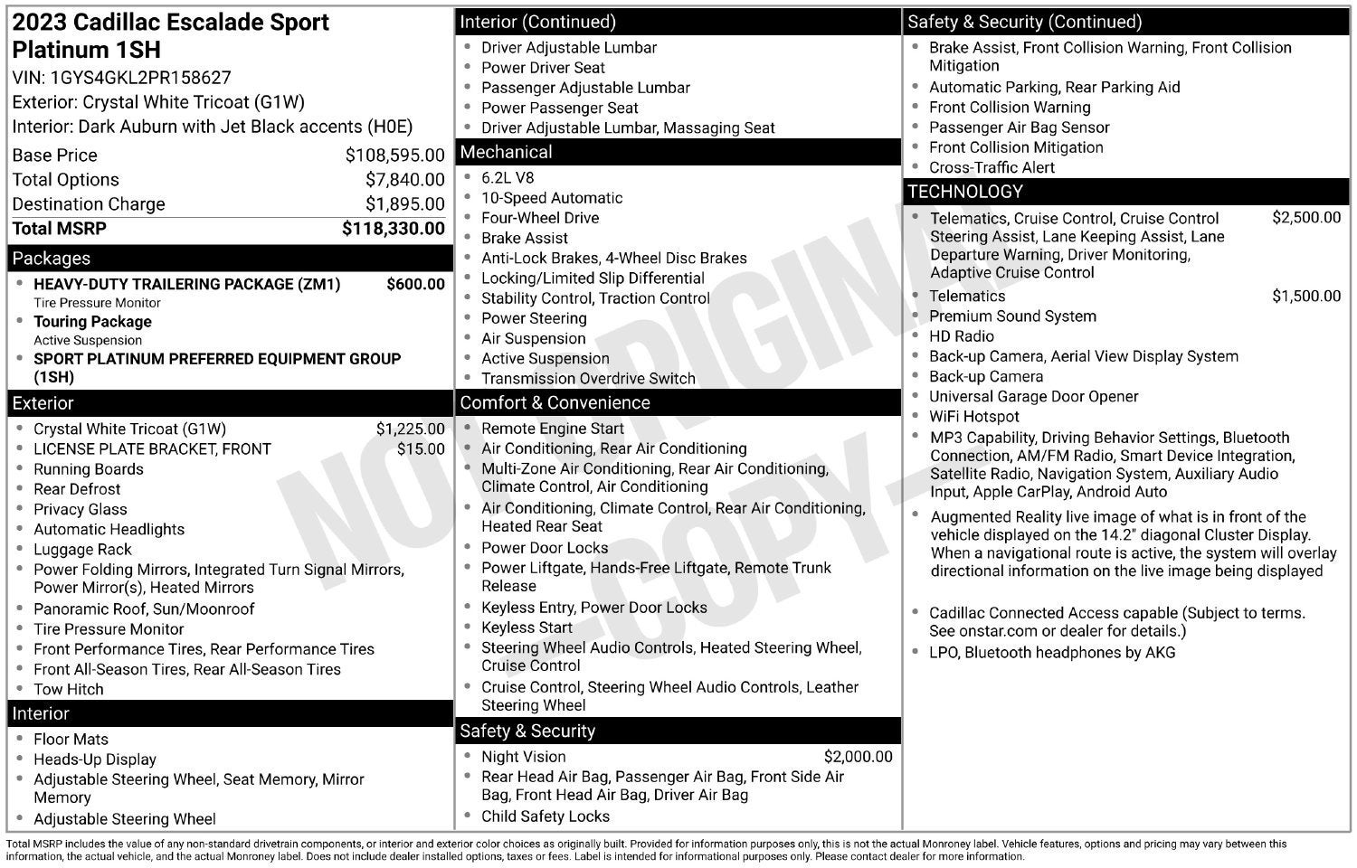 2023 Cadillac Escalade 4WD Sport Platinum