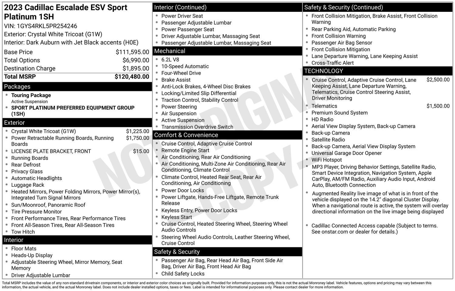 2023 Cadillac Escalade ESV 4WD Sport Platinum