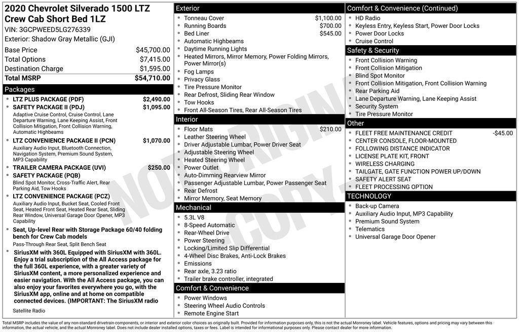 2020 Chevrolet Silverado 1500 LTZ