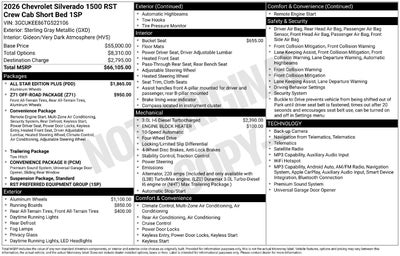 2026 Chevrolet Silverado 1500 RST