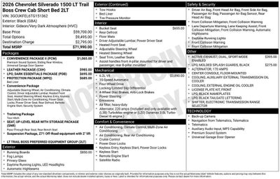 2026 Chevrolet Silverado 1500 LT Trail Boss