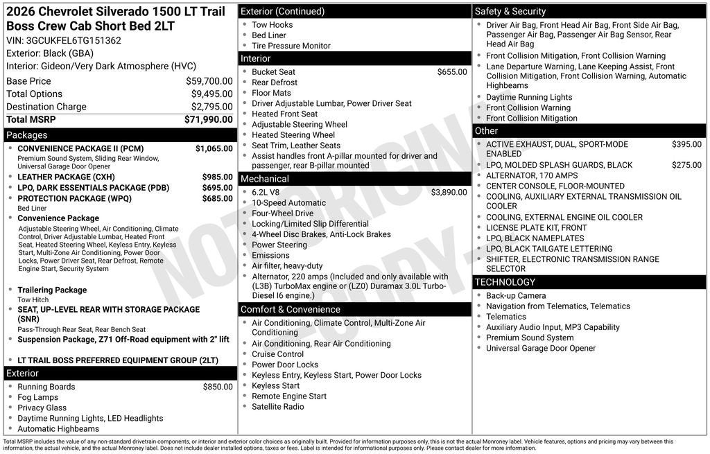 2026 Chevrolet Silverado 1500 LT Trail Boss
