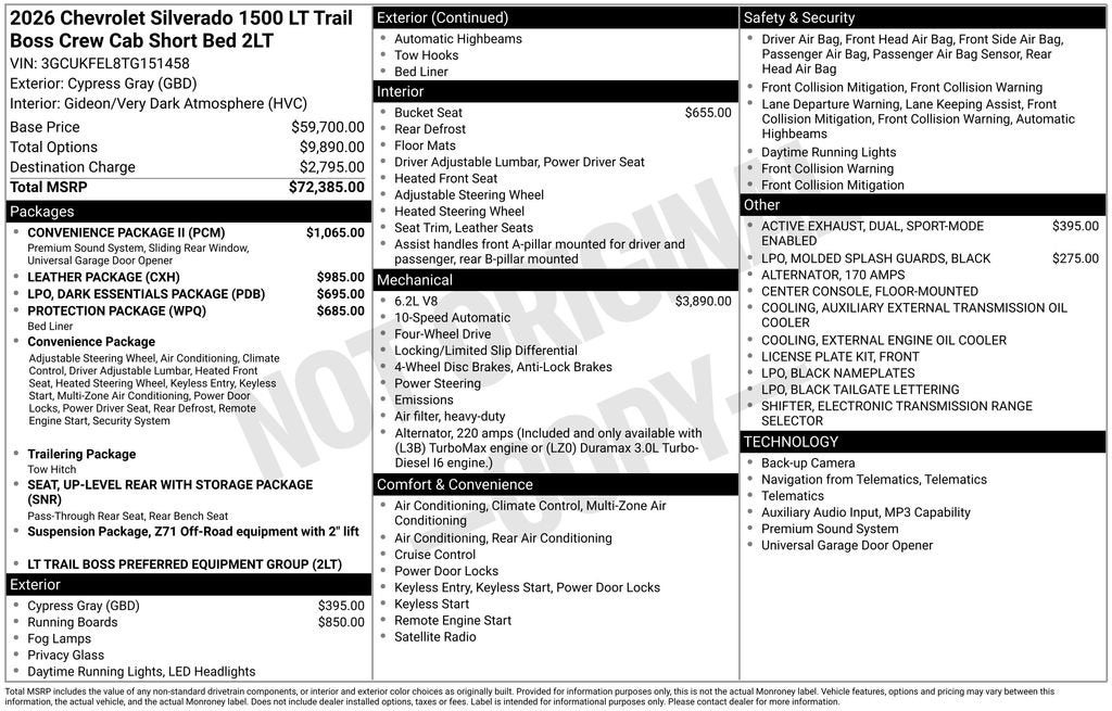 2026 Chevrolet Silverado 1500 LT Trail Boss