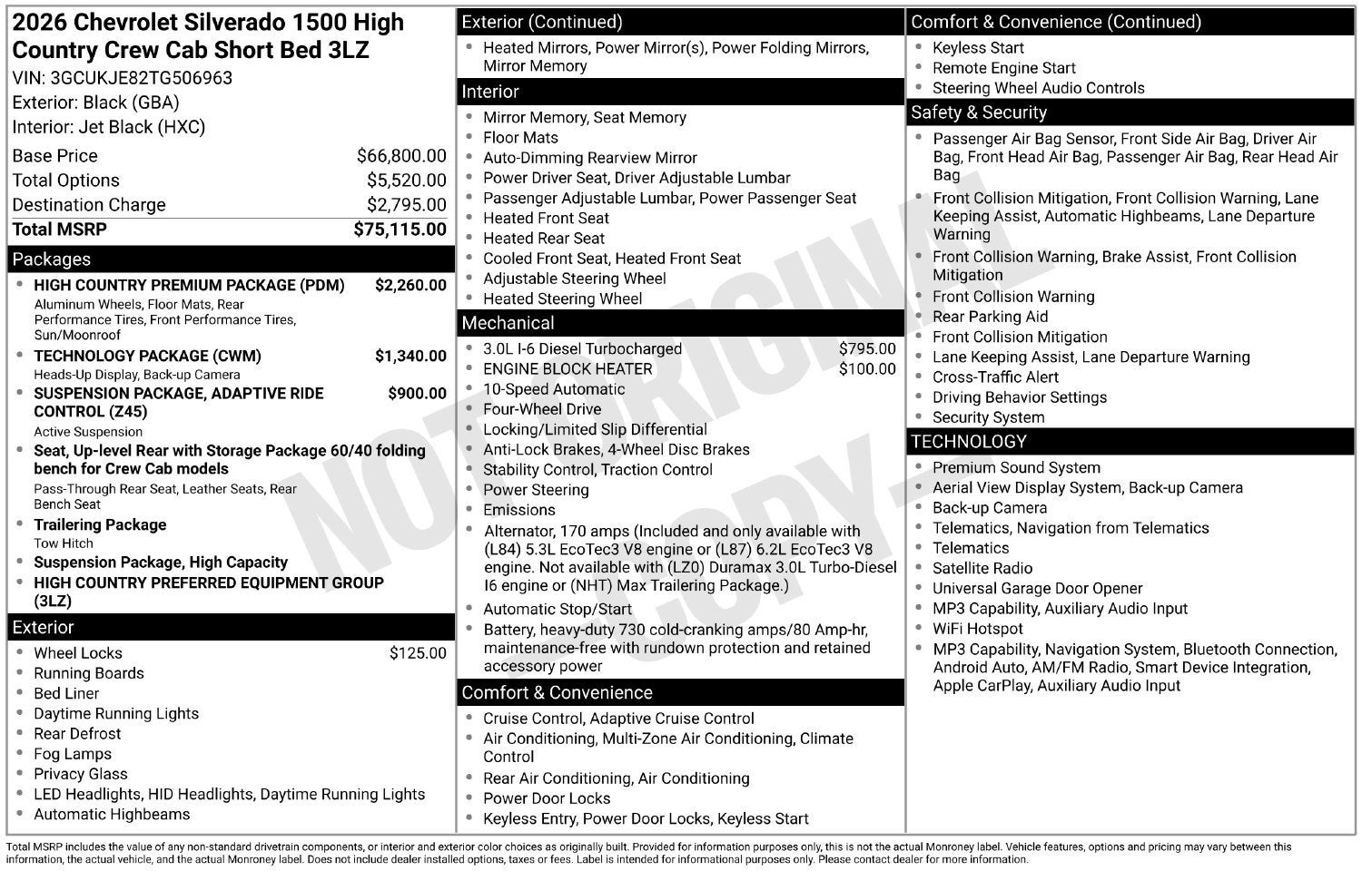 2026 Chevrolet Silverado 1500 High Country