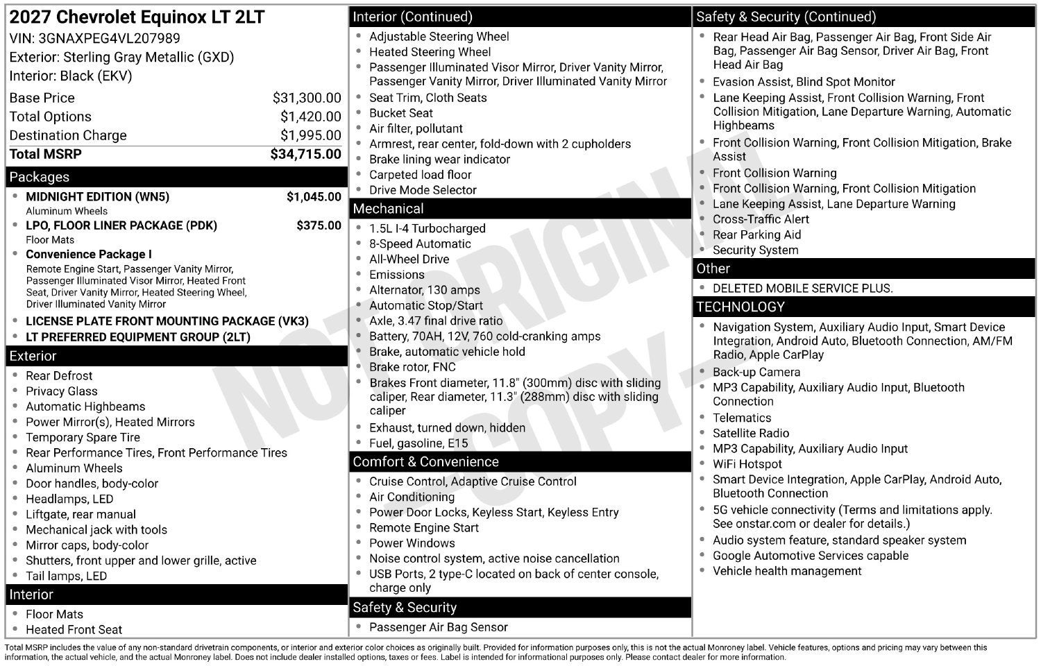2027 Chevrolet Equinox LT