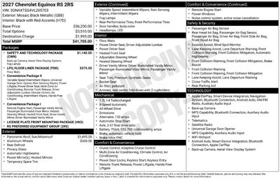 2027 Chevrolet Equinox RS