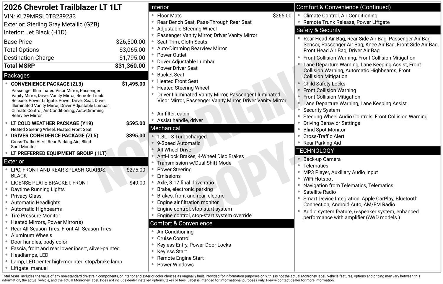 2026 Chevrolet Trailblazer LT