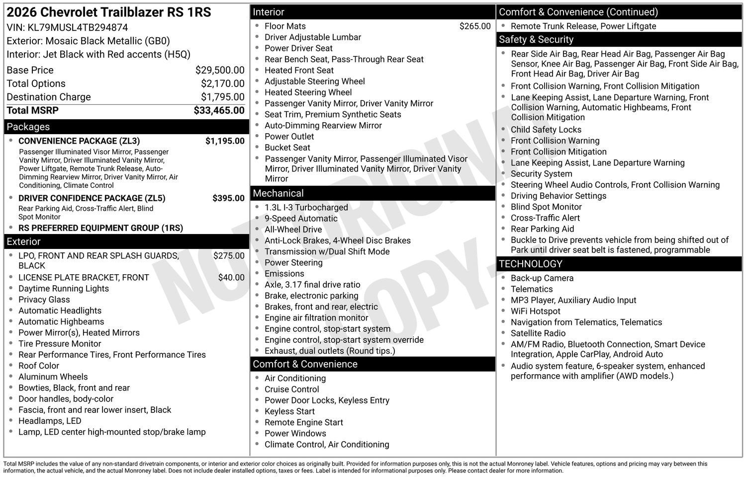 2026 Chevrolet Trailblazer RS
